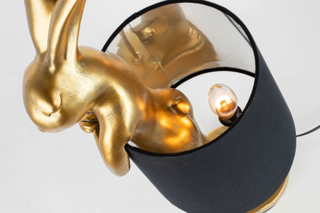 Lampă de Masă Rabbit 23x26x68 cm, Auriu, Negru Vopsit Prin Pulverizare Electrostatică - Kare Design [3]