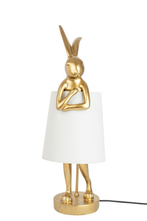 Lampă de Masă Rabbit 23x26x68 cm, Polirezyna Auriu/Alb Vopsit Electrostatic - Kare Design [2]
