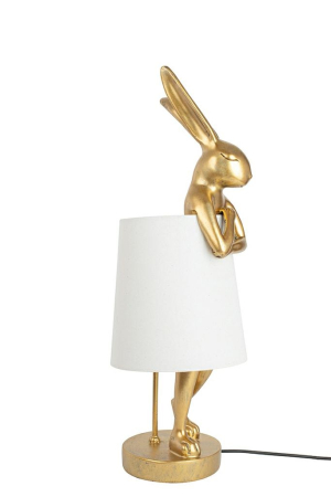 Lampă de Masă Rabbit 23x26x68 cm, Polirezyna Auriu/Alb Vopsit Electrostatic - Kare Design [3]