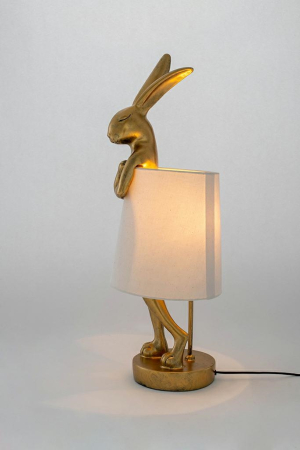 Lampă de Masă Rabbit 23x26x68 cm, Polirezyna Auriu/Alb Vopsit Electrostatic - Kare Design [14]