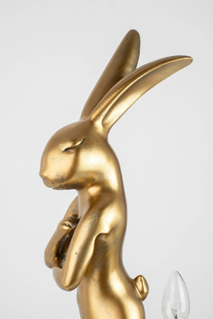 Lampă de Masă Rabbit 23x26x68 cm, Polirezyna Auriu/Alb Vopsit Electrostatic - Kare Design [6]