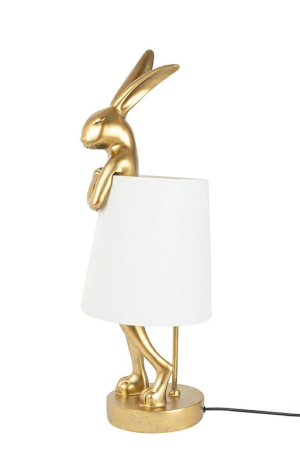Lampă de Masă Rabbit 23x26x68 cm, Polirezyna Auriu/Alb Vopsit Electrostatic - Kare Design [1]