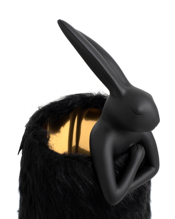 Lampă de Masă Rabbit Fur 18x50x20 cm, Negru, Auriu - Kare Design [2]