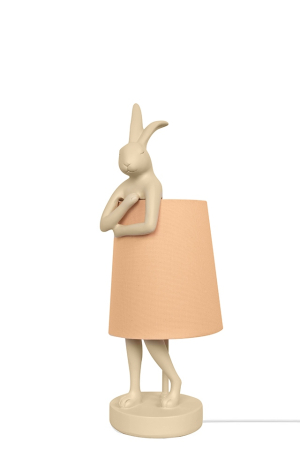 Produse - Lampă de Masă Rabbit Peach 17x20x50 cm, Rășină Piersic-Portocaliu - Kare Design