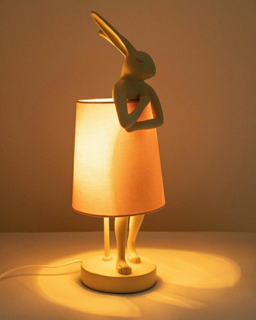 Lampă de Masă Rabbit Peach 17x20x50 cm, Rășină Piersic-Portocaliu - Kare Design [4]