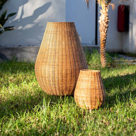 Lampa de Masă Saona 30 In&Out 22,5x22,5x32,5 cm, Fibre Naturale, Protecție IP54 - New Garden [4]