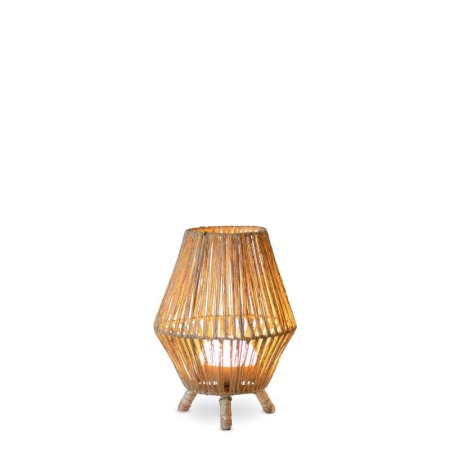 Gradina - Lampă de Masă Sisine 30 In&Out 25,5x25,5x32,5 cm, Fibre Naturale, Protecție IP54 - New Garden