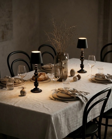 Lampă de Masă State 11x10x37 cm, Metal și Plastic Negru - SHP [6]