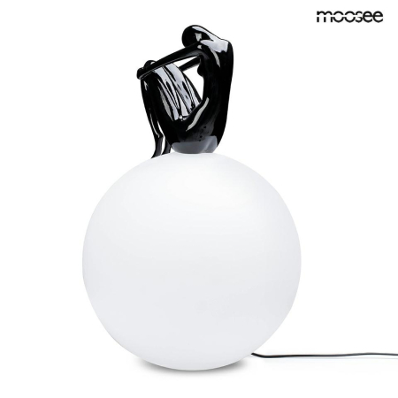 Lampă de Masă Uomo 35x35x53,5 cm, Polipropilenă și Rășină Negru - Moosee [1]