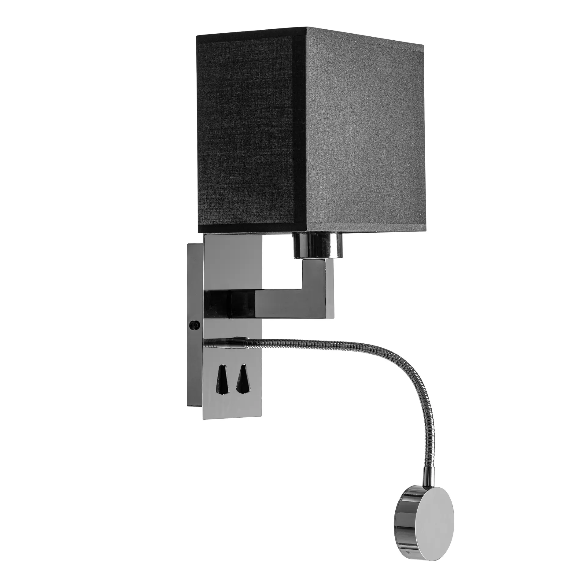 Iluminat - Lampa de Perete 19x16x32 cm, Bumbac și Oțel Gri - VicalHome VicalHome 39073