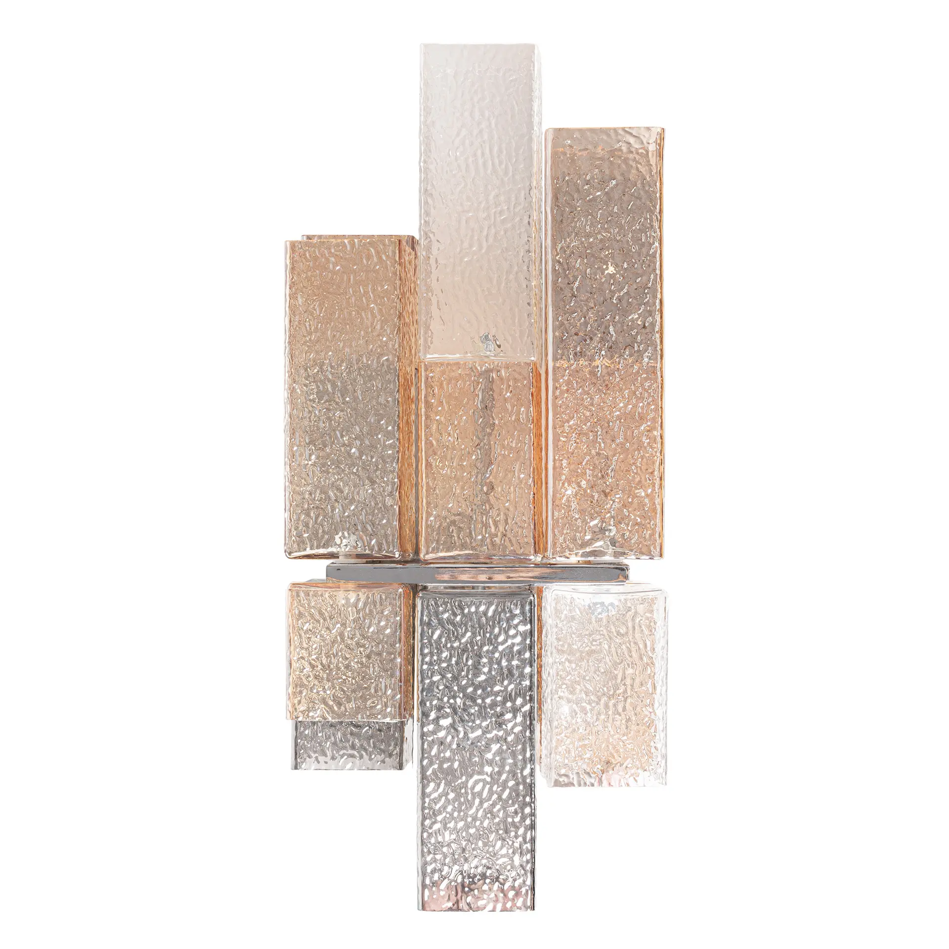 Produse - Lampa de Perete 25x16x57 cm, Sticlă și Oțel Gri - VicalHome VicalHome 39048