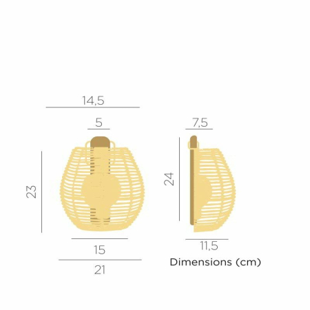 Lampa de Perete Bossa 25 Wall 21x11,5x24 cm, Protecție IP54 - New Garden [4]