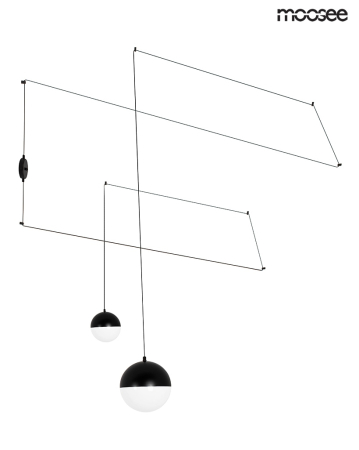 Produse - Lampă de Perete Bowl Duo 1000x20x520 cm, Negru - Moosee