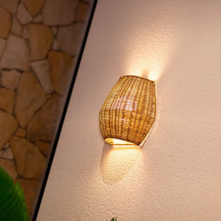 Lampă de Perete Saona 25 Wall 21x11x23 cm, Fibre Naturale, Protecție IP54 - New Garden [4]