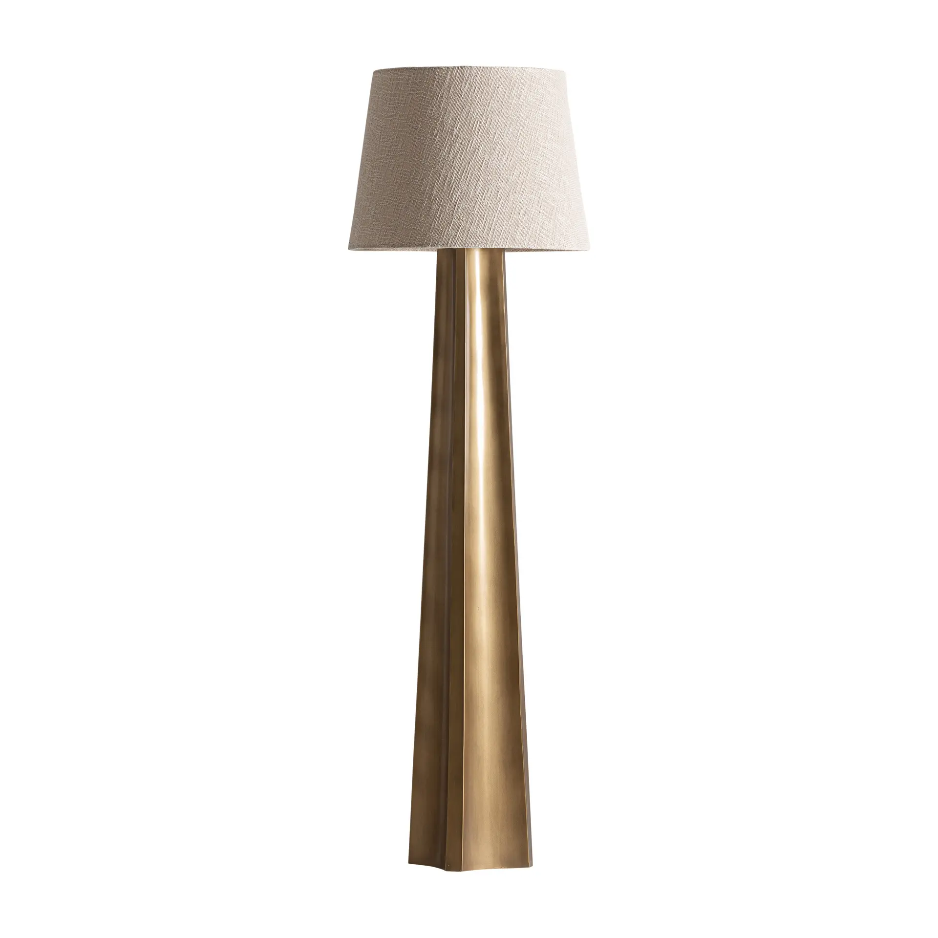 Iluminat - Lampa de Podea 51x51x171 cm, Bumbac și Fier Auriu - VicalHome VicalHome 38765