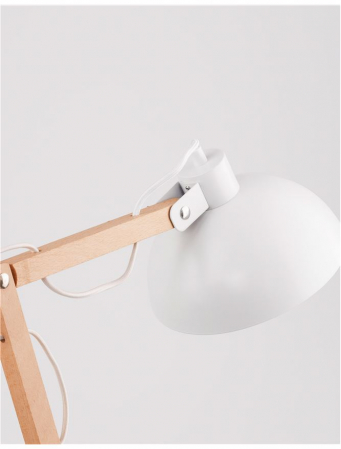 Lampa de podea ajustabila neagra/alba Zeno, din metal si lemn, 170 cm, 6713401 - Novaluce [3]