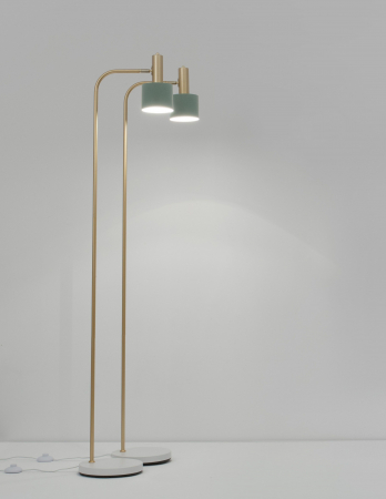 Lampa de podea alba/verde menta Mesha, din metal, 9426654 - Novaluce [1]