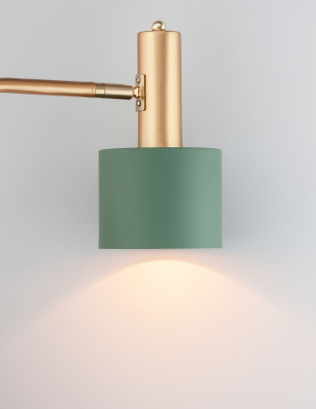 Lampa de podea alba/verde menta Mesha, din metal, 9426654 - Novaluce [3]