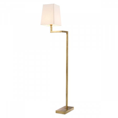 Promotii -   Lampa de podea Cambell cu finisaj din alamă vintage, inclusiv abajur 115257 EICHHOLTZ