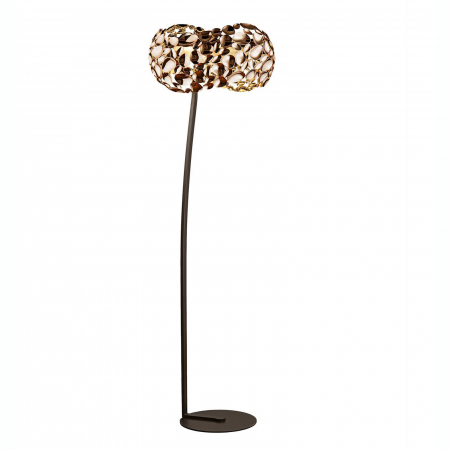 Promotii - Lampa de podea Daria 167 cm stil modern lux auriu rose si maro, metal/acril, 266616N - Schuller