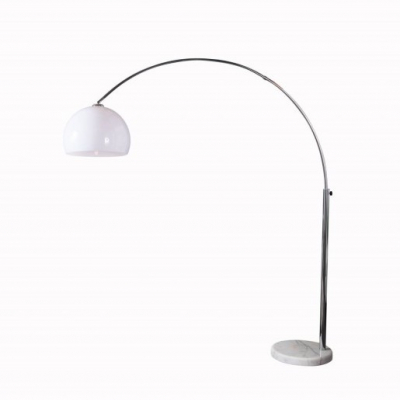 Lampadare - Lampa de podea design Ivette inaltime reglabila 175-205 cm, metal, acril portocaliu/alb, baza marmura alba