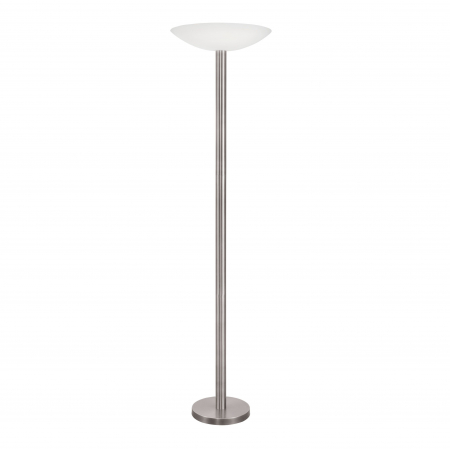 Promotii - Lampa de podea dimabila aurie/argintie Palla cu LED, baza din metal, abajur din acril alb, 9020301 - Novaluce