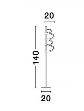 Lampa de podea premium Eka 140 cm, din lemn si LED spirala acril, 9071020 - Novaluce [5]