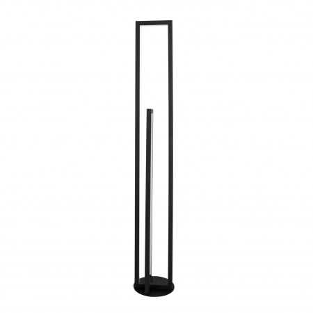 Lampadare - Lampa de podea neagra dimabila LED Danai 122 cm, stil minimalist geometric, 9086011 - Novaluce