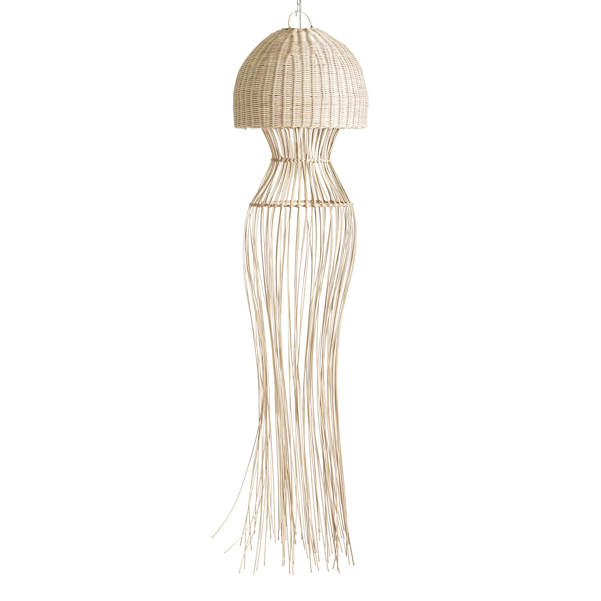 Lustre Living - Lampa de Tavan 40x40x160 cm, Ratan Bej - VicalHome VicalHome 38560