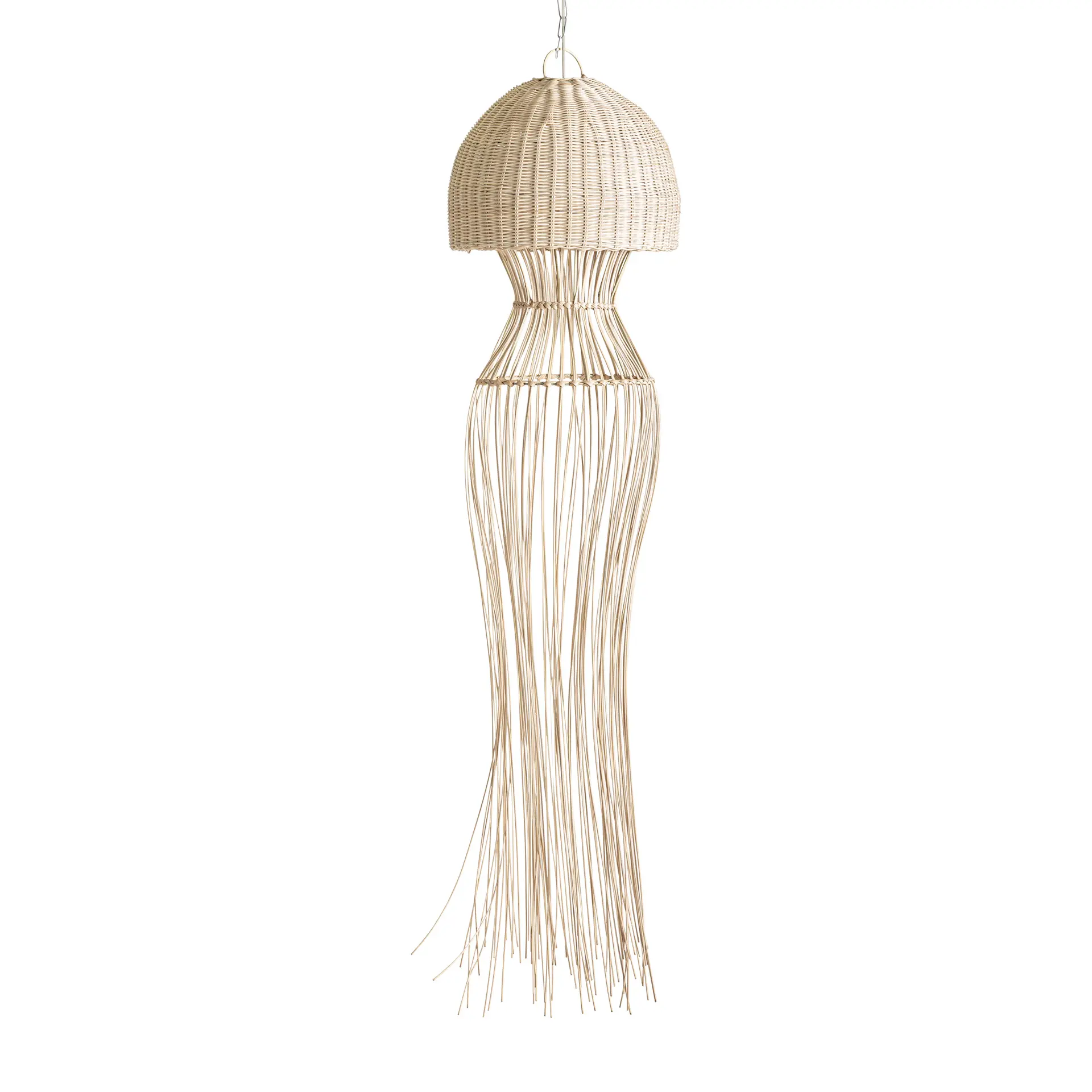 Lustre Living - Lampa de Tavan 55x55x190 cm, Ratan Bej - VicalHome VicalHome 38559