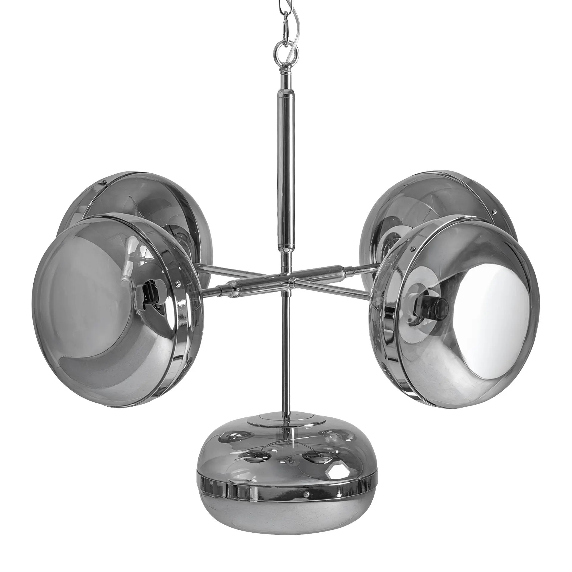 Produse - Lampa de Tavan 75x75x60 cm, Sticlă și Oțel Transparenta - VicalHome VicalHome 39049