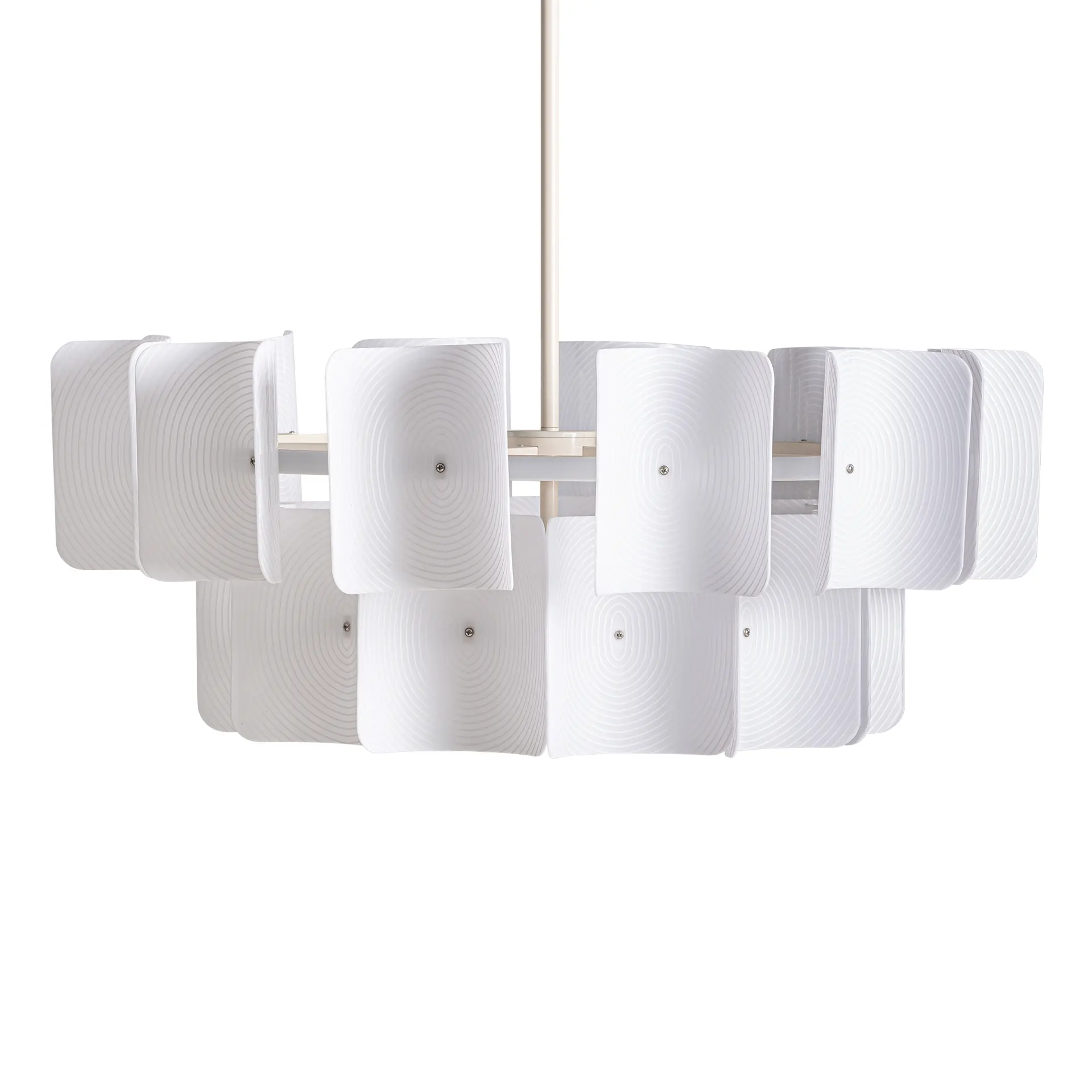 Produse - Lampa de Tavan 80x80x34 cm, Oțel și Acrilic Alb - VicalHome VicalHome 39063