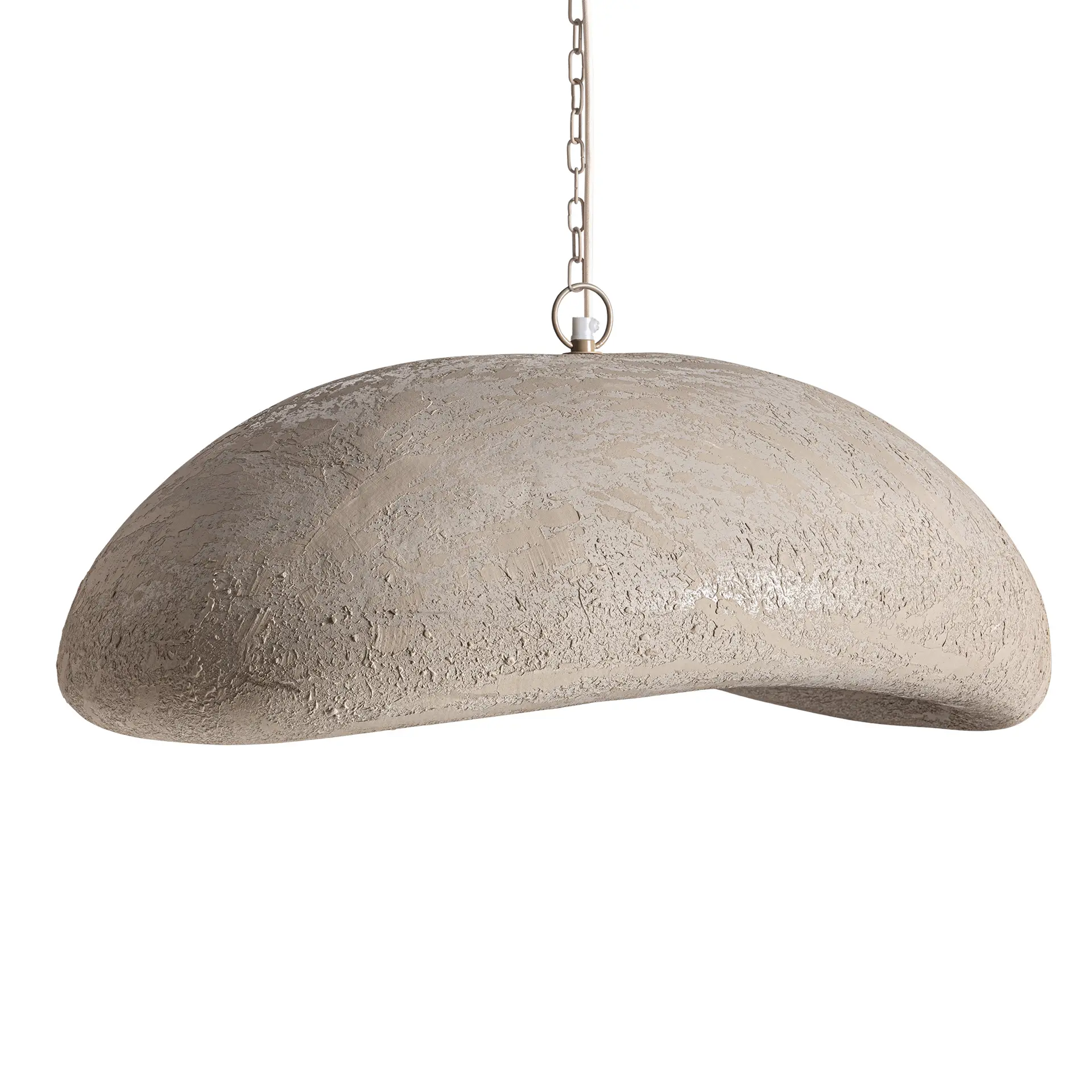 Produse - Lampa de Tavan Leslaw din Papier-Mache și Fier Bej, 85x55x31cm, VicalHome 38153 VicalHome 38153