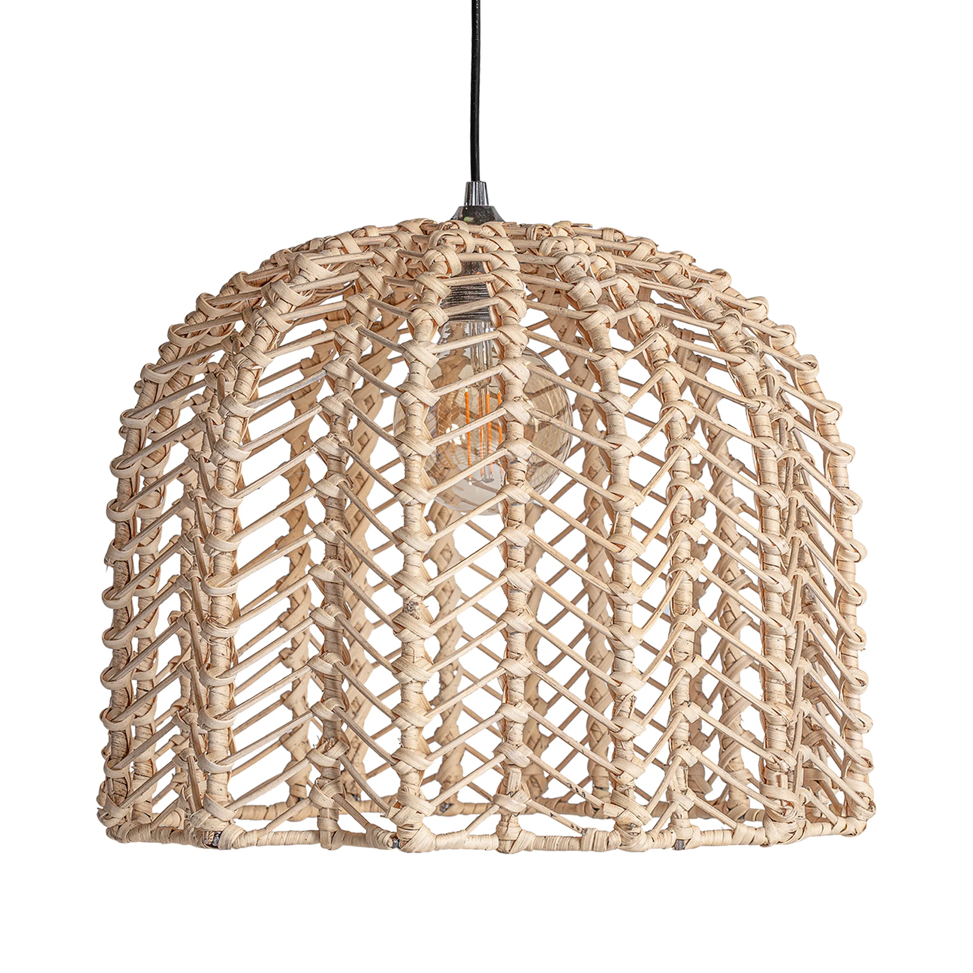 Lustre Living - Lampa de tavan plisata din ratan VicalHome 29932
