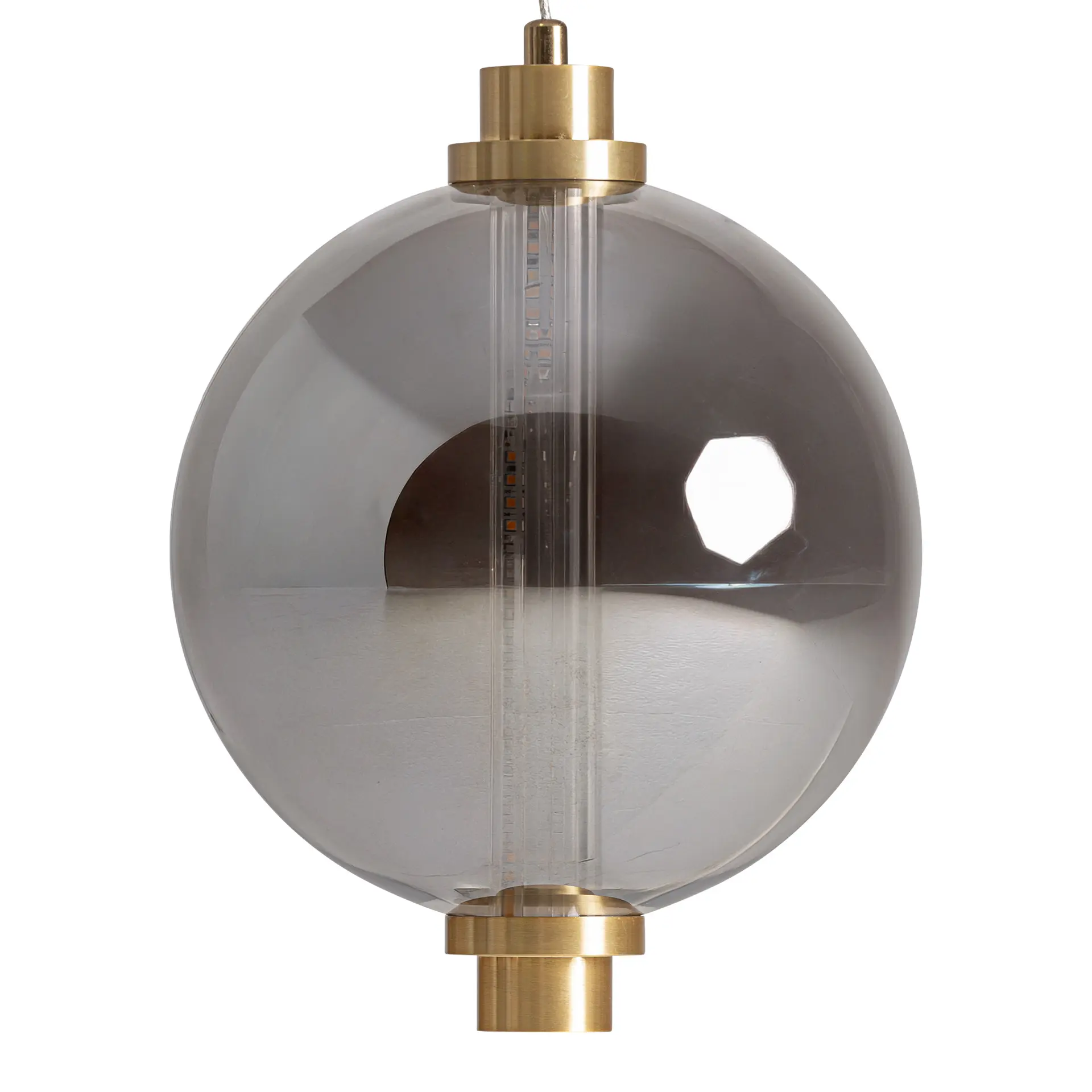 Produse - Lampa de Tavan Weyer 20x20x120 cm, Sticlă și Oțel Gri - VicalHome VicalHome 39046