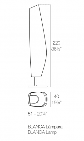Lampa decorativa gradina LED RGB Blanca 220 cm, 46050W - Vondom [2]
