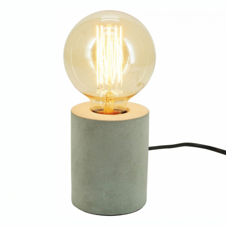 Veioze - Lampa designer rotunda Aslan, 8x8x10 cm, design industrial, finisaj beton, TL00350GR - Kokoon