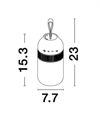 Lampa LED dimabila portabila cu boxa Bluetooth alb-negru/gri Tisha, ABS si metal acoperit cu cauciuc siliconic, 9180321 - Novaluce [8]