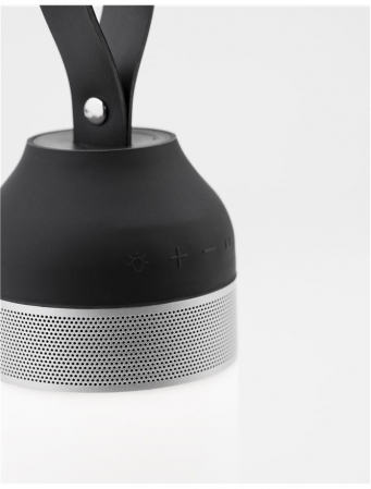 Lampa LED dimabila portabila cu boxa Bluetooth alb-negru/gri Tisha, ABS si metal acoperit cu cauciuc siliconic, 9180321 - Novaluce [6]
