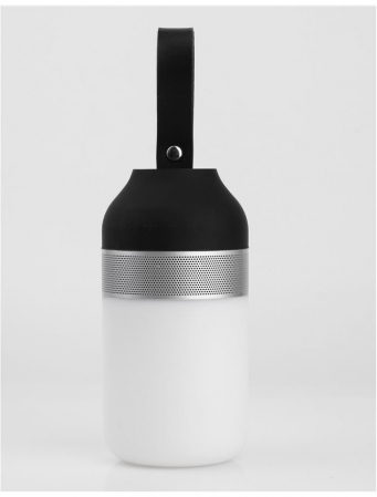 Lampa LED dimabila portabila cu boxa Bluetooth alb-negru/gri Tisha, ABS si metal acoperit cu cauciuc siliconic, 9180321 - Novaluce [2]