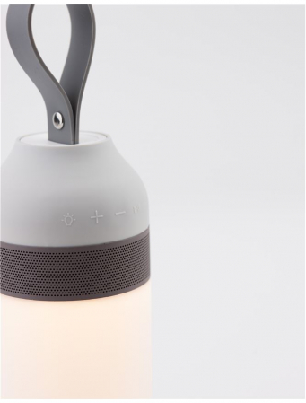 Lampa LED dimabila portabila cu boxa Bluetooth alb-negru/gri Tisha, ABS si metal acoperit cu cauciuc siliconic, 9180321 - Novaluce [18]