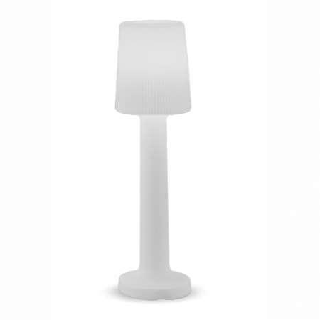Promotii - Lampa gradina alba Kale 165 cm, iluminare LED, LUMCR165OFNW - King