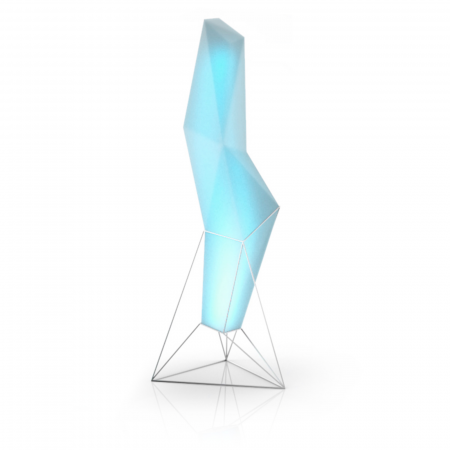 Decoratiuni gradina cu iluminare LED - Lampa gradina LED FAZ 220 cm, forma cristal, baza metalica, 54018W - Vondom