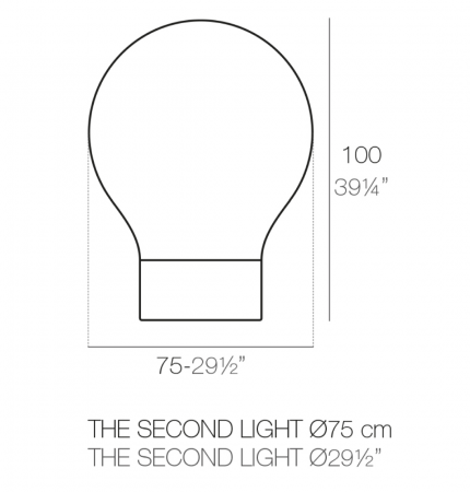 Lampa gradina LED forma bec The second light Ø75x100 cm, 46075W - Vondom [3]