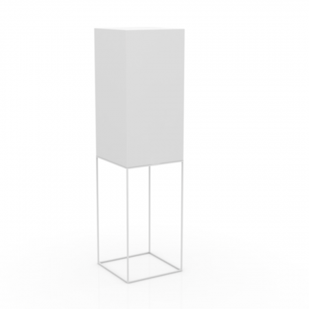 Decoratiuni gradina cu iluminare LED - Lampa gradina LED forma cub suspendat Vela Cube Lamp 40x40x152 cm, picioare metal, 54068W - Vondom