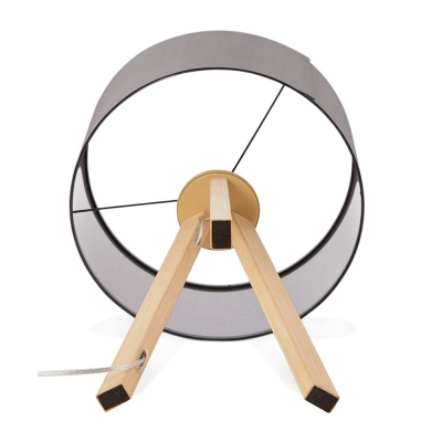 Lampa masa inalta gri Osku 64,5 cm stil scandinav, abajur material / picioare lemn masiv, TL00200GRNA - Kokoon [2]