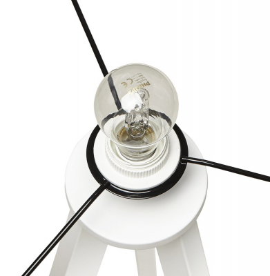 Lampa gri de podea TRIVET cu design modern 3 picioare albe / material / otel, FL00360GRWH - Kokoon [9]