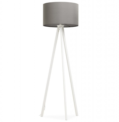 Lampa gri de podea TRIVET cu design modern 3 picioare albe / material / otel, FL00360GRWH - Kokoon [2]