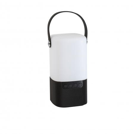 Lampi de birou - Lampa LED dimabila portabila cu boxa Bluetooth alb-negru/gri Tamid, ABS si metal, 9180371 - Novaluce