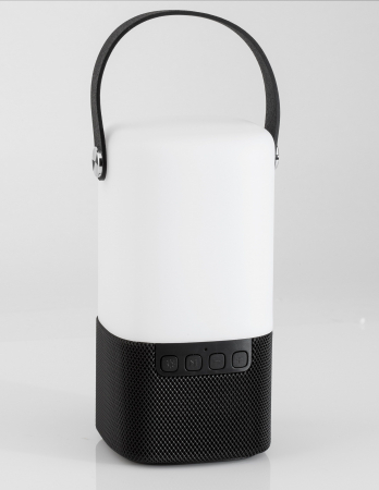 Lampa LED dimabila portabila cu boxa Bluetooth alb-negru/gri Tamid, ABS si metal, 9180371 - Novaluce [3]